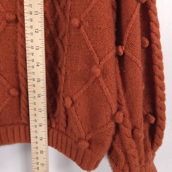 For Love & Lemons Women’s Florentina Sweater Ginger Orange‎ KFA20S403 Size XS - Picture 8 of 14